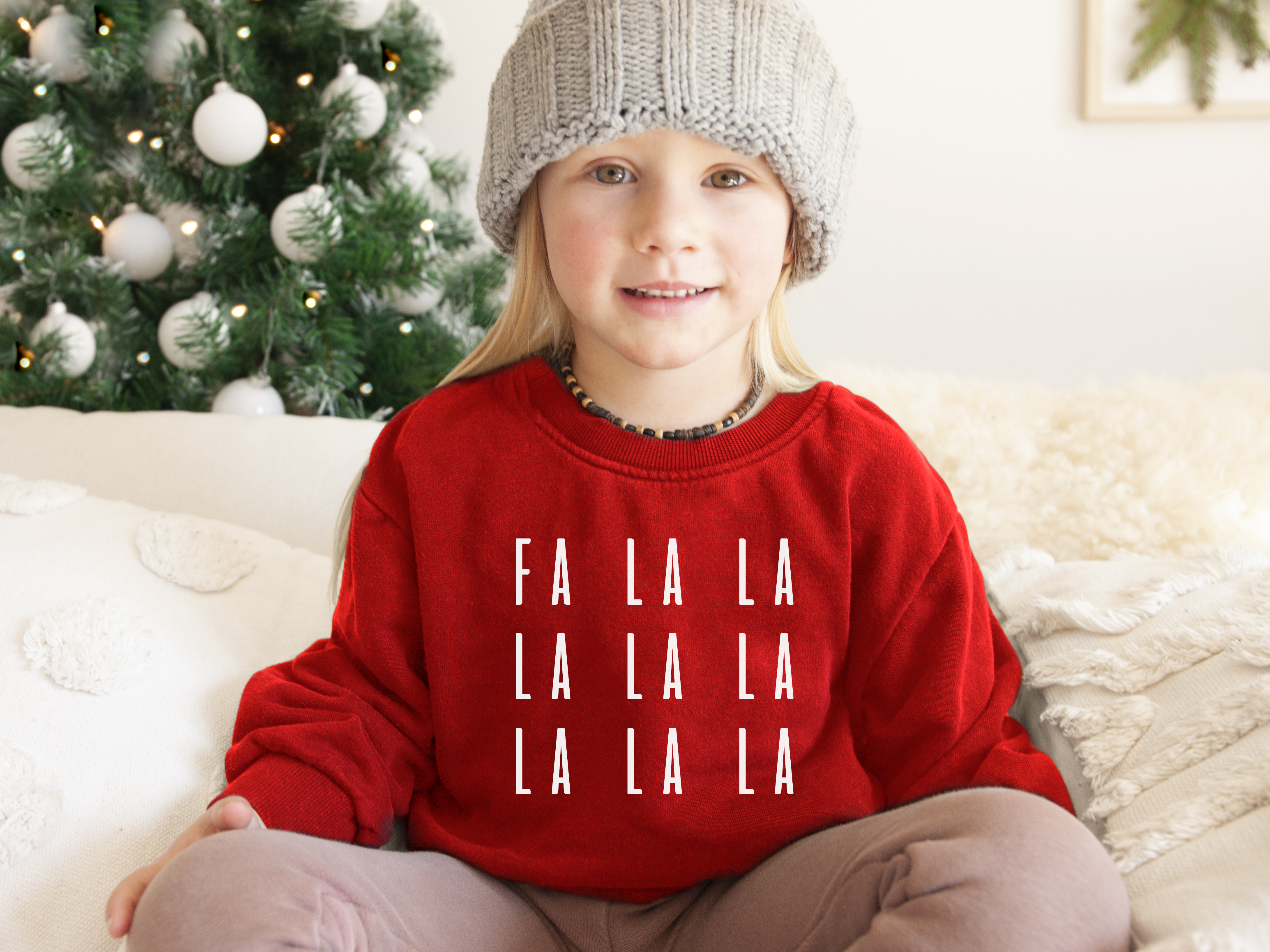 Toddler FA LA LA LA LA Crewneck - L&B MAMA