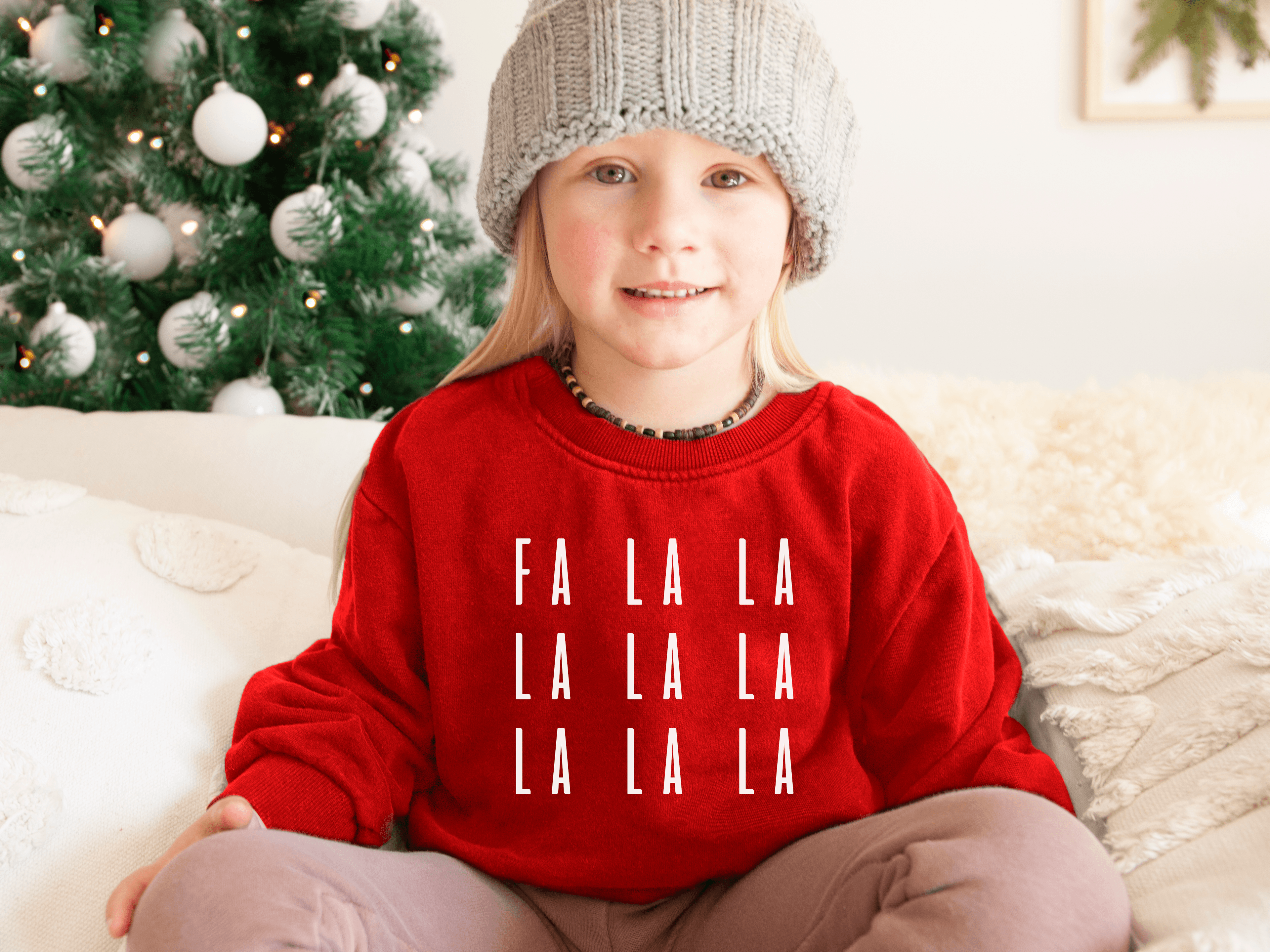 Toddler FA LA LA LA LA Crewneck - L&B MAMA